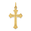 Sterling Silver & 24k Gold -plated Cross Pendant, 31 x 17 mm