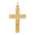 Sterling Silver & 24k Gold -plated INRI Crucifix Pendant, 40 x 22 mm, 1.75 g