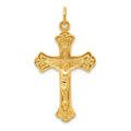 Sterling Silver & 24k Gold -plated INRI Crucifix Pendant, 40 x 22 mm, 2.25 g