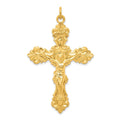 Sterling Silver & 24k Gold -plated INRI Crucifix Pendant, 55 x 35 mm