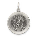 Sterling Silver Antiqued Ecce Homo Medal, 25 x 18 mm