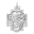 Sterling Silver Rhodium-plated Ecce Homo Charm, 33 x 22 mm