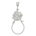 Sterling Silver #1 Mom Charm Holder, 54 x 23 mm