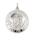 Sterling Silver Queen of the Holy Scapular Medal, 32 x 22 mm