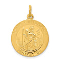 24k Gold-plated Sterling Silver St. Christopher Medal, 30 x 22 mm
