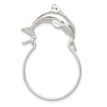 Sterling Silver Dolphin Charm Holder, 37 x 25 mm