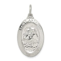 Sterling Silver Saint Anthony Medal, 35 x 20 mm