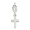 Sterling Silver Cross Charm, 12 x 9 mm