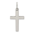 Sterling Silver Polished Cross Pendant, 28 x 17 mm