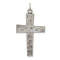 Sterling Silver Antiqued Cross Pendant, 41 x 24 mm