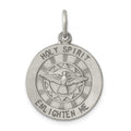 Sterling Silver Antiqued Holy Spirit Medal, 20 x 19 mm