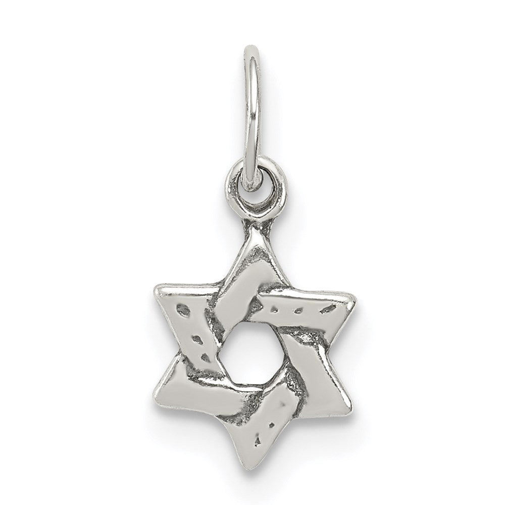 Sterling Silver Small Star of David Charm, 10 x 7 mm
