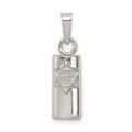 Sterling Silver Mezuzah Pendant, 16 x 5 mm
