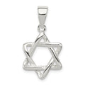 Sterling Silver 3-D Star of David Pendant, 20 x 15 mm