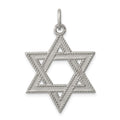 Sterling Silver Star of David Charm, 28 x 23 mm