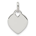 Sterling Silver Heart Pendant, 21 x 14 mm