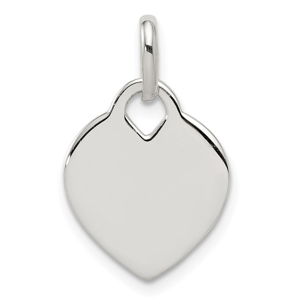 Sterling Silver Heart Pendant, 21 x 14 mm