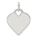 Sterling Silver Polished Heart Charm, 25 x 18 mm