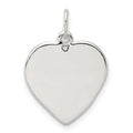 Sterling Silver Small Heart Charm, 20 x 15 mm