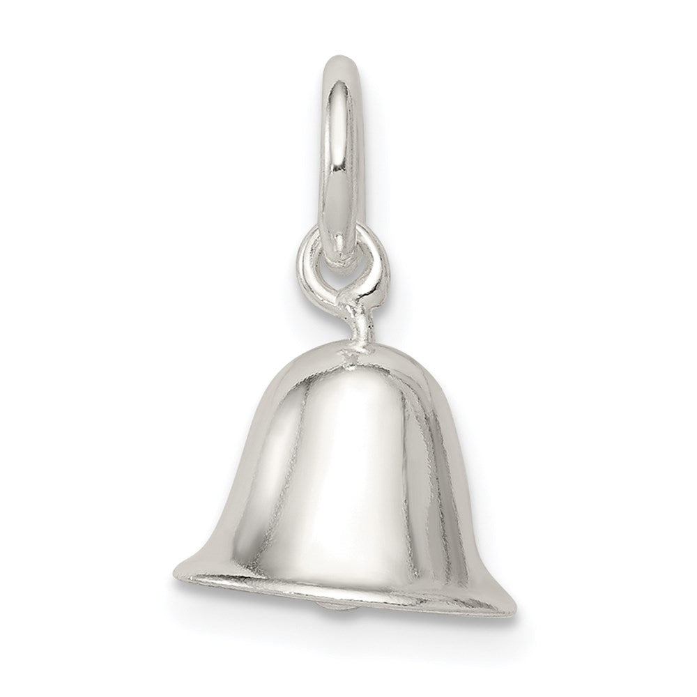 Sterling Silver Moveable Bell Charm, 18 x 10 mm