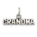 Sterling Silver Antiqued Grandma Charm, 12 x 21 mm