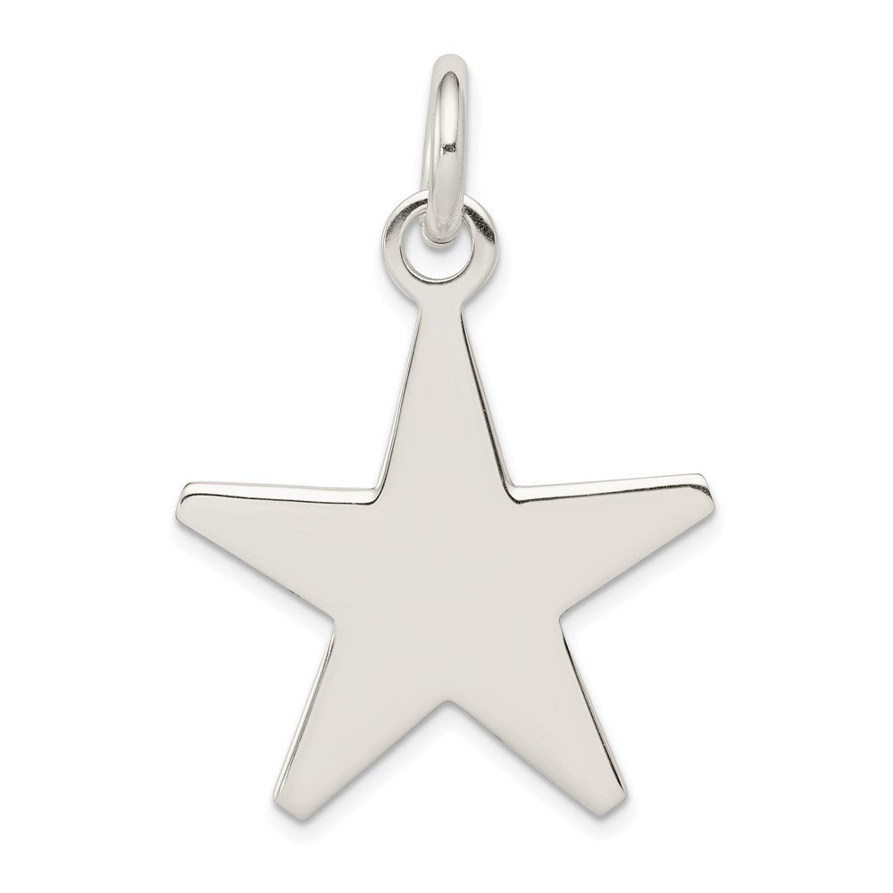 Sterling Silver Star Pendant, 37 x 28 mm