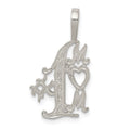 Sterling Silver #1 Mom Charm, 25 x 12 mm