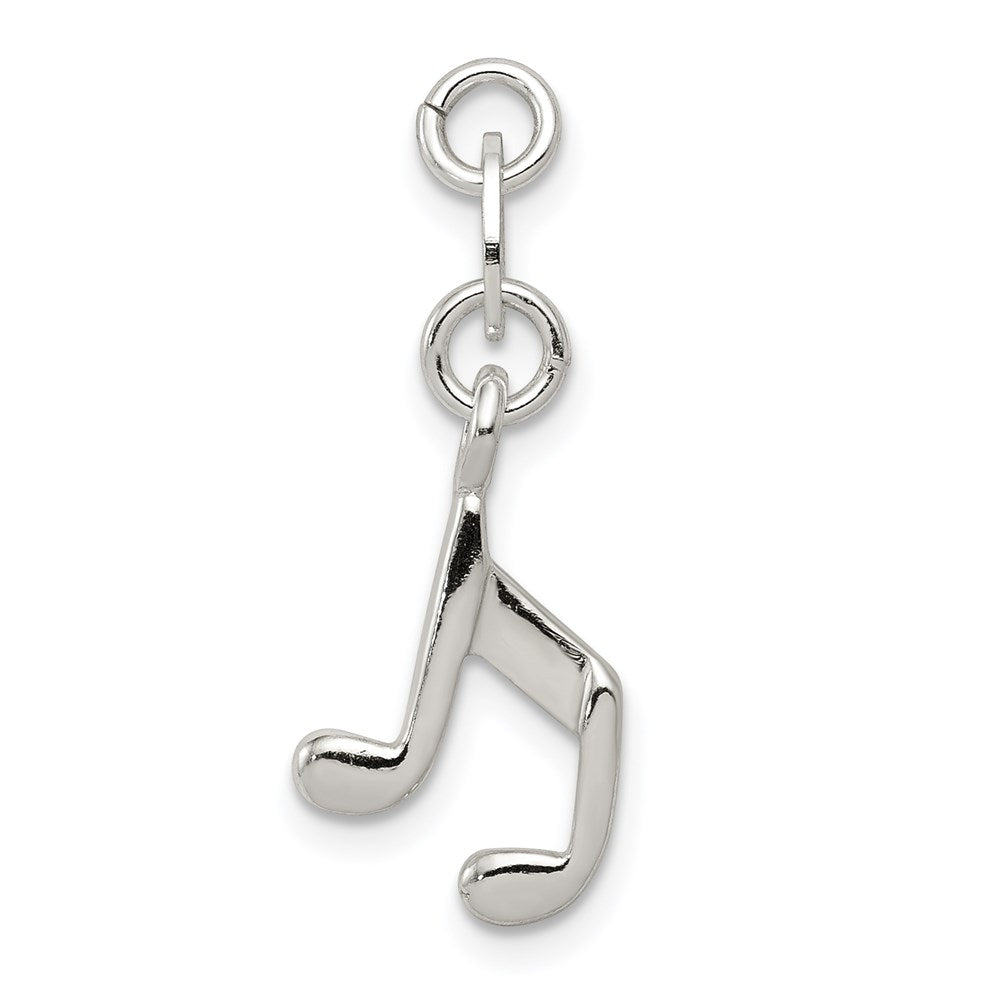 Sterling Silver Music Note Charm, 15 x 10 mm