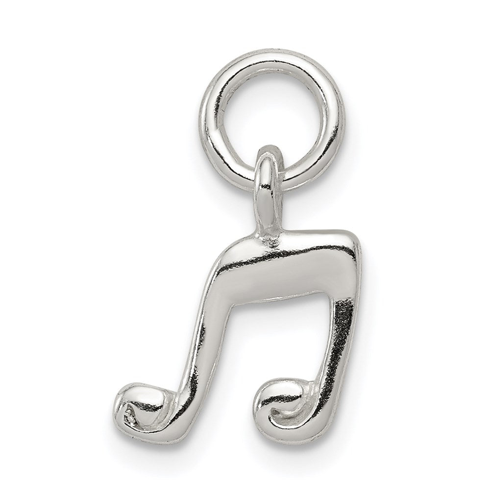 Sterling Silver Music Note Charm, 12 x 10 mm