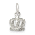 Sterling Silver Crown Charm, 11 x 9 mm