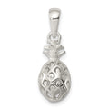 Sterling Silver Pineapple Pendant, 20 x 8.5 mm