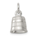Sterling Silver Thimble Charm, 14 x 10 mm