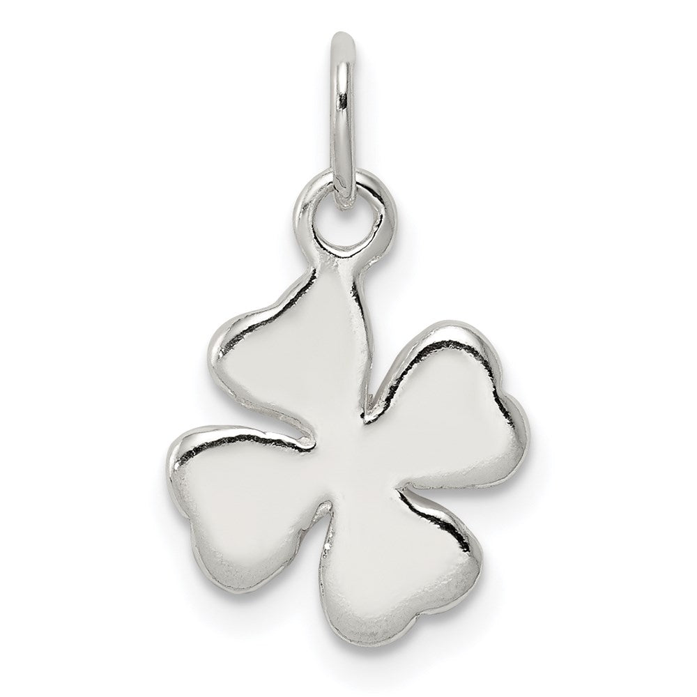 Sterling Silver 4 Leaf Clover Charm, 17 x 12 mm
