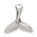 Sterling Silver Small Whale Tail Pendant, 16 x 14 mm