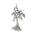 Sterling Silver Palm Tree Charm, 22 x 12 mm