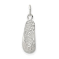 Sterling Silver Flip Flop Charm, 18 x 7 mm