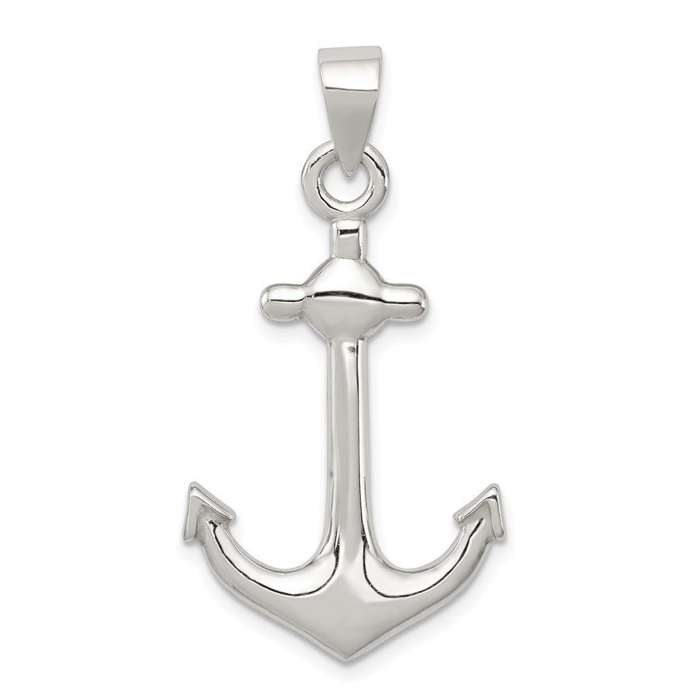 Sterling Silver Anchor Pendant, 33 x 20 mm