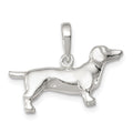 Sterling Silver Dachshund Pendant, 12 x 23 mm