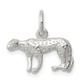 Sterling Silver Leopard Charm, 12 x 17 mm