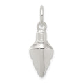 Sterling Silver Polished Arrowhead Charm, 22 x 11 mm