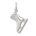 Sterling Silver Ice Skate Charm, 12 x 12 mm