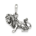 Sterling Silver Antiqued Leo Zodiac Pendant, 16 x 17 mm