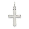 Sterling Silver Polished Cross Charm, 22 x 12 mm