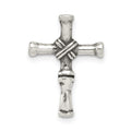 Sterling Silver Antiqued Cross Slide, 19 x 14 mm