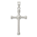 Sterling Silver Polished Cross Pendant, 42 x 20 mm, 2.25 g