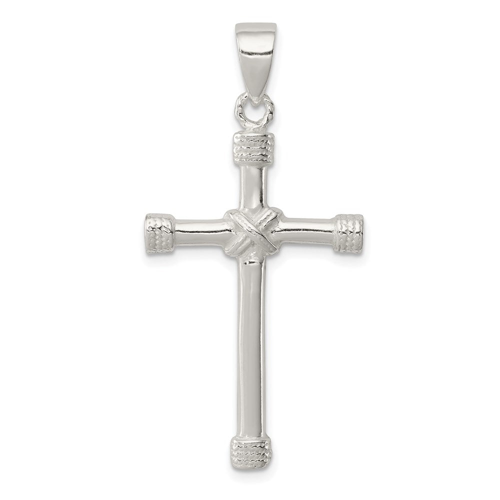 Sterling Silver Polished Cross Pendant, 42 x 20 mm, 2.25 g