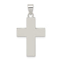 Sterling Silver Rhodium-plated Polished Lords Prayer Cross Pendant, 32 x 18 mm