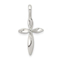 Sterling Silver Twisted Cross Pendant, 25 x 12 mm