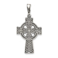 Sterling Silver Antiqued Celtic Cross Pendant, 36 x 19 mm