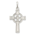 Sterling Silver Polished Cross Pendant, 36 x 20 mm
